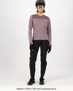 Diversion Merino Bike Jersey Long Sleeve - Mauve / Iron