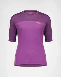 Diversion Merino Bike Jersey Short Sleeve - Ultraviolet / Boysenberry