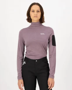 Diversion Merino Mock Neck Long Sleeve - Mauve
