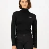 Diversion Merino Mock Neck Long Sleeve - Black