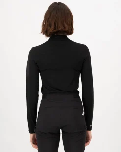 Diversion Merino Mock Neck Long Sleeve - Black