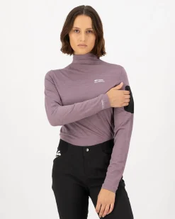Diversion Merino Mock Neck Long Sleeve - Mauve