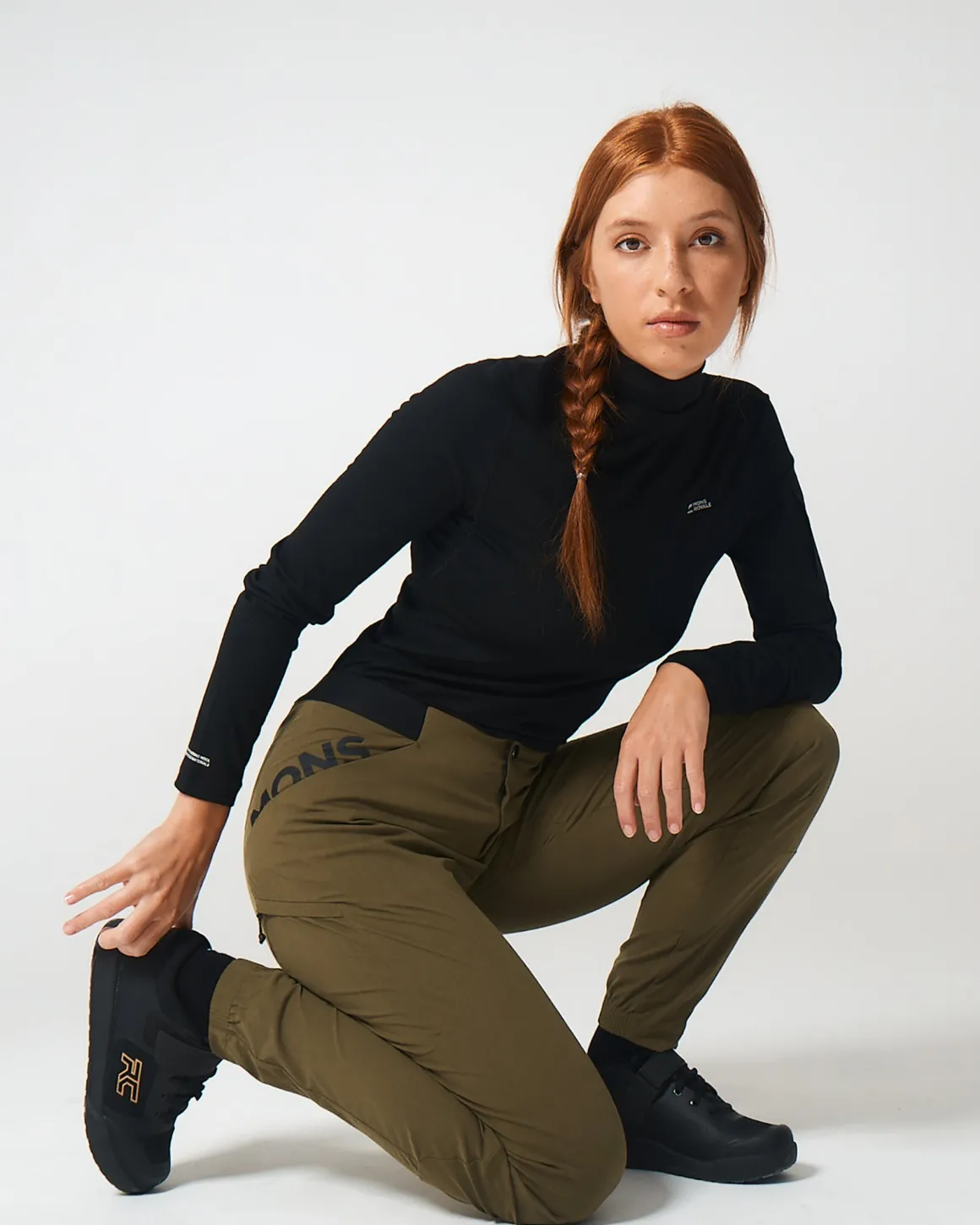 Diversion Merino Mock Neck Long Sleeve - Black