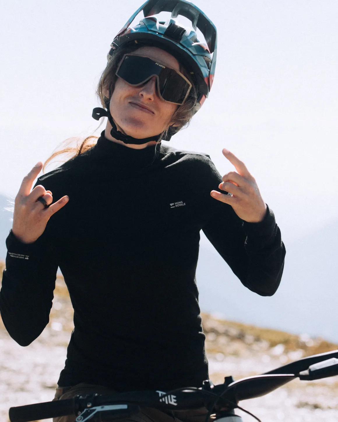 Diversion Merino Mock Neck Long Sleeve - Black