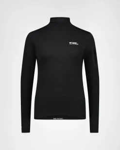 Diversion Merino Mock Neck Long Sleeve - Black