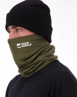Double Up Merino Neckwarmer - Dark Olive