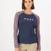 Icon Merino Raglan Long Sleeve - Midnight / Mauve