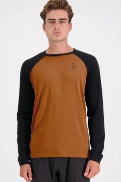Icon Merino Raglan Long Sleeve - Black / Copper