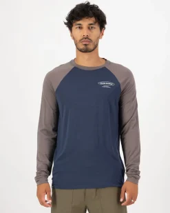 Icon Merino Raglan Long Sleeve - Midnight / Iron