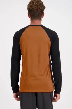 Icon Merino Raglan Long Sleeve - Black / Copper