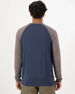 Icon Merino Raglan Long Sleeve - Midnight / Iron