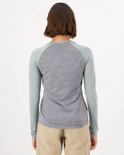 Icon Merino Raglan Long Sleeve - Grey Heather / Dew