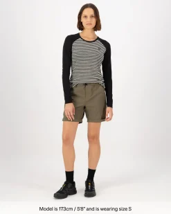 Icon Merino Raglan Long Sleeve - Stripe / Black