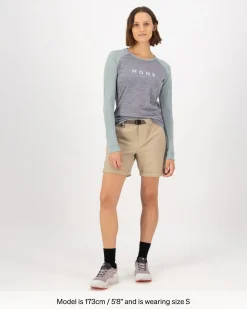 Icon Merino Raglan Long Sleeve - Grey Heather / Dew