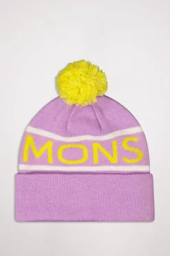 McCloud Pom Pom Merino Beanie - Orchid Sun