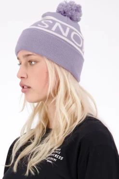 McCloud Pom Pom Merino Beanie - Thistle White
