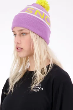 McCloud Pom Pom Merino Beanie - Orchid Sun