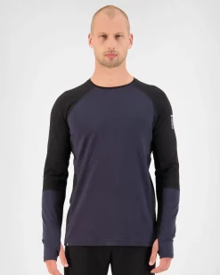 Olympus Merino Base Layer Long Sleeve - Black / 9 Iron