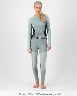 Olympus Merino Base Layer Legging - Glacier / Dew / Black