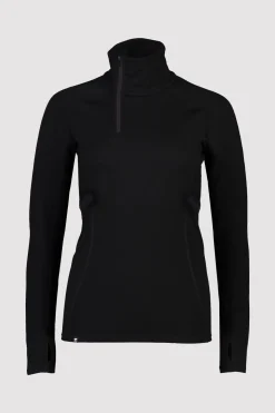 Olympus Merino Base Layer 1/2 Zip Long Sleeve - Black