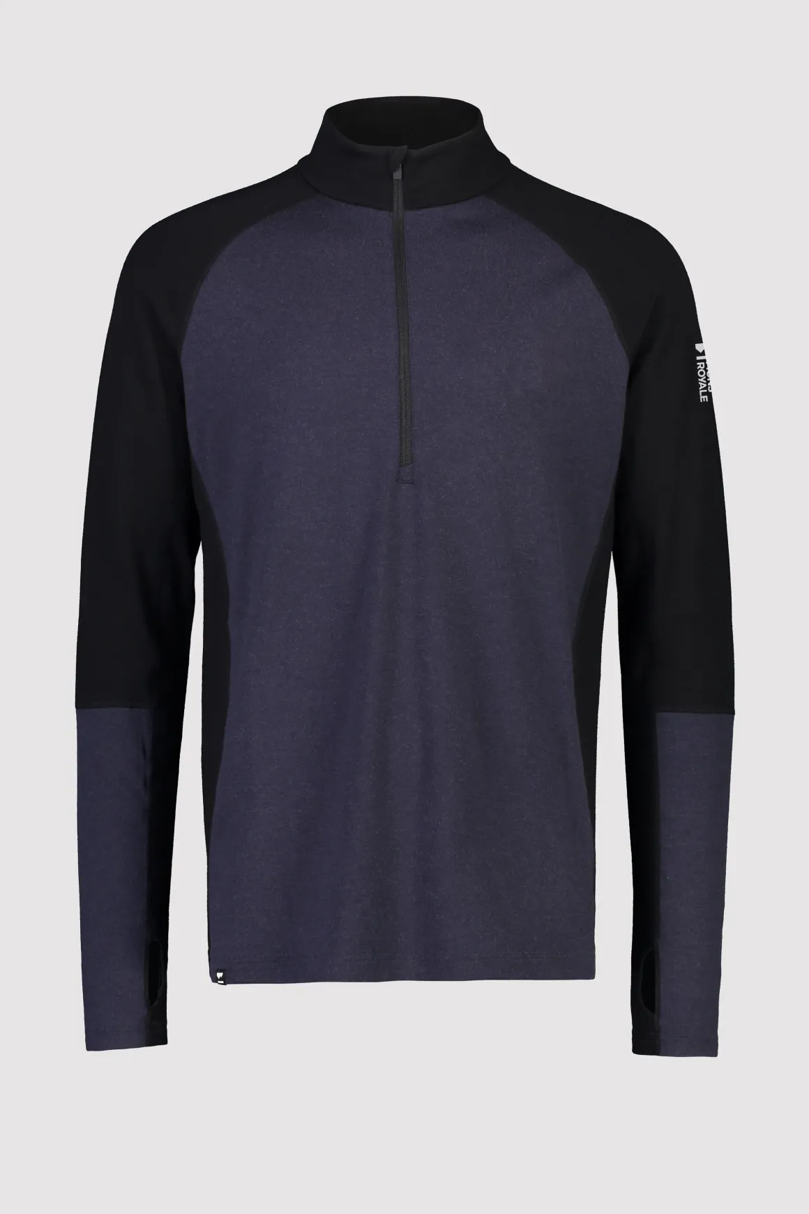 Olympus Merino Base Layer 1/2 Zip Long Sleeve - Black / 9 Iron