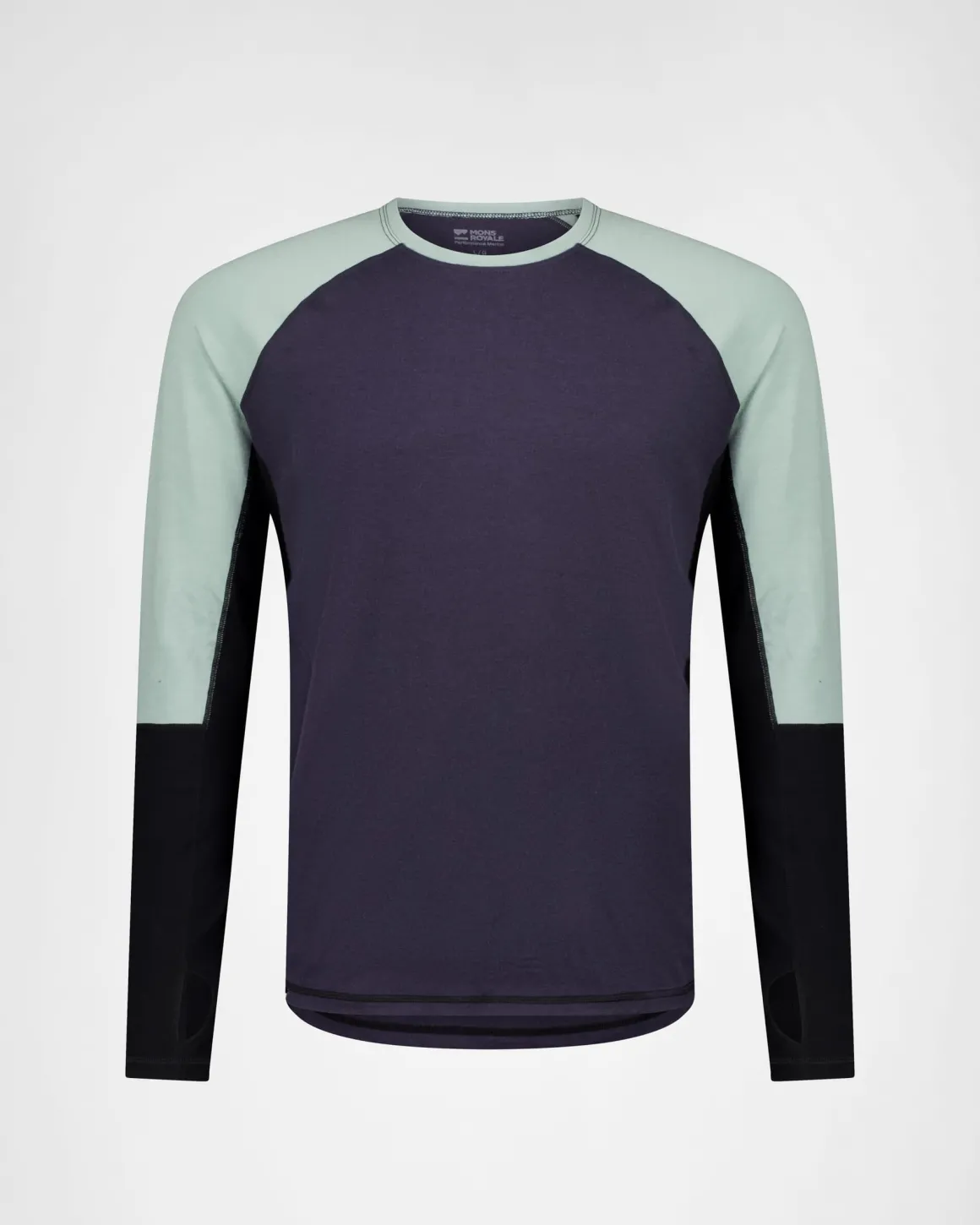 Olympus Merino Base Layer Long Sleeve - Dew / 9 Iron / Black