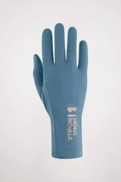 Olympus Merino Glove Liners - Blue Slate