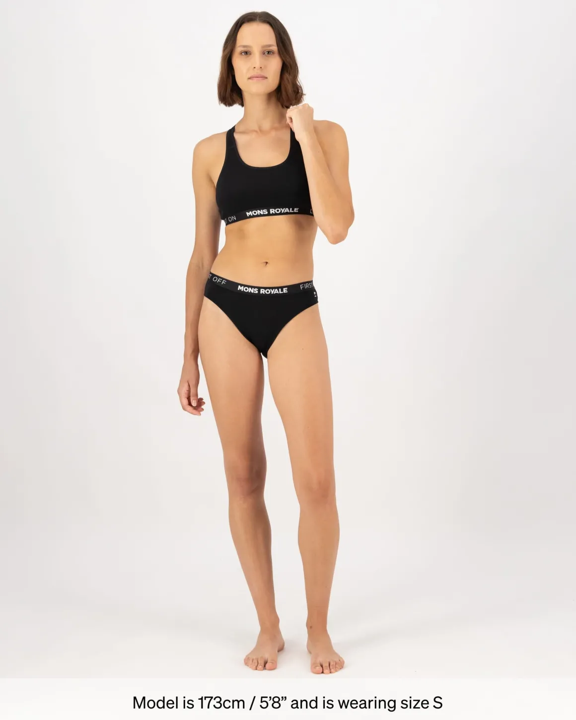 Sierra Merino Sports Bra - Black