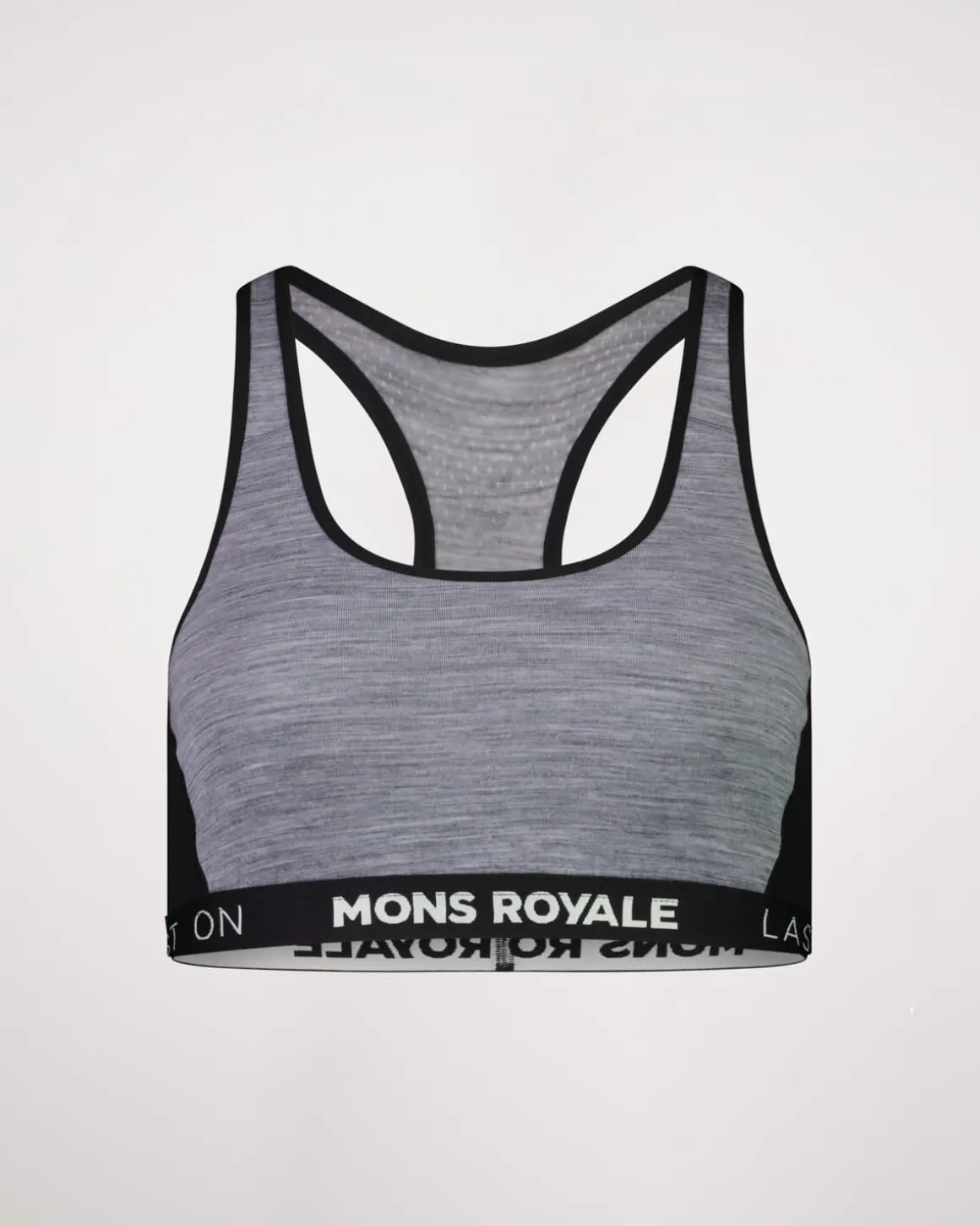 Sierra Merino Sports Bra - Grey Heather / Black