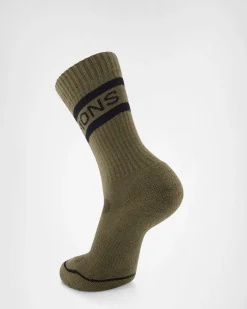 Signature Merino Crew Sock - Dark Olive