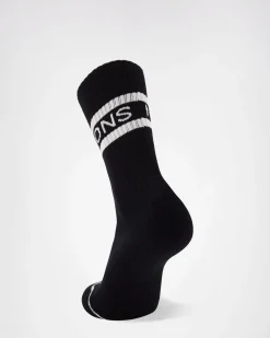 Signature Merino Crew Sock - Black / White