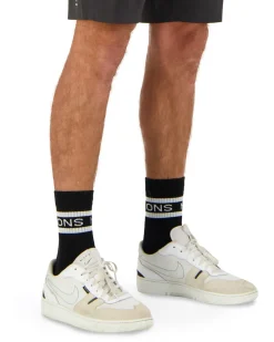 Signature Merino Crew Sock - Black / White
