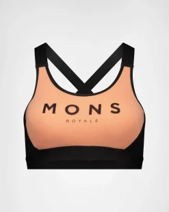 Stella Merino X-Back Bra - Punch / Black