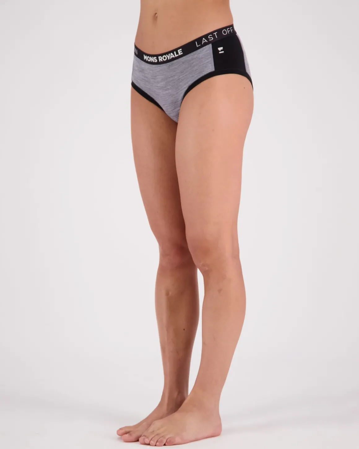 Sylvia Merino Boyleg - Grey Heather / Black