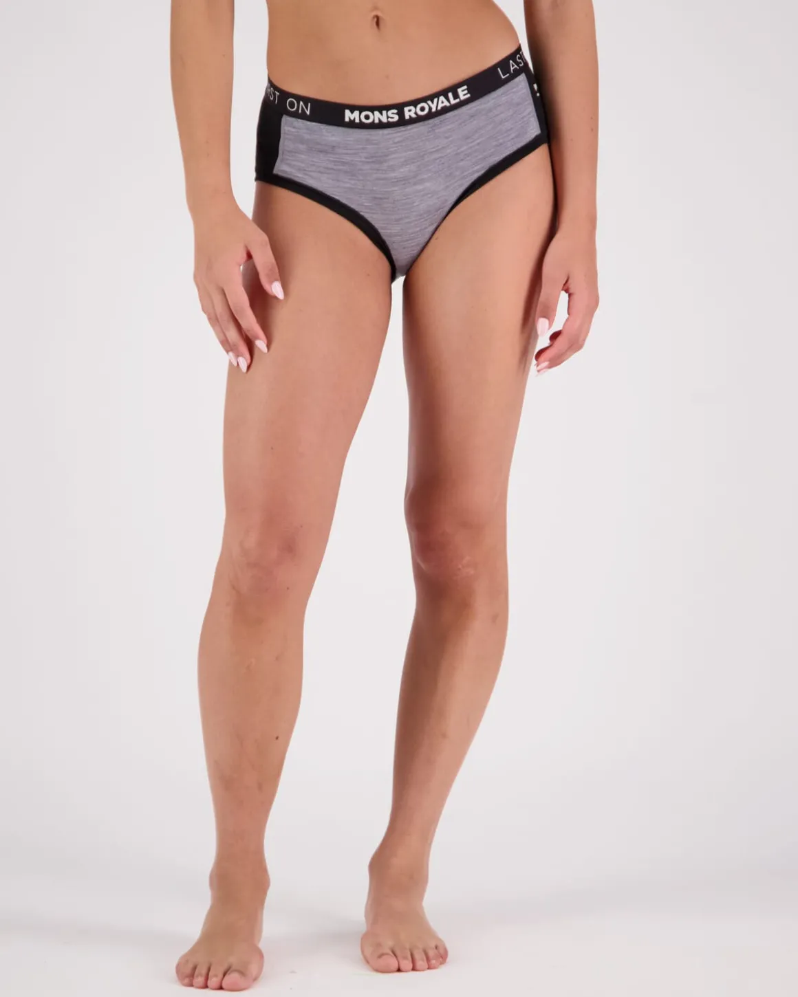 Sylvia Merino Boyleg - Grey Heather / Black