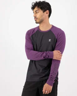 Tarn Merino Bike Wind Jersey - Black / Boysenberry