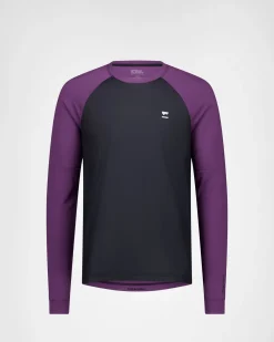 Tarn Merino Bike Wind Jersey - Black / Boysenberry