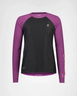 Tarn Merino Bike Wind Jersey - Black / Ultraviolet