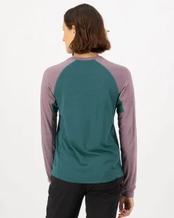 Tarn Merino Long Sleeve - Abyss / Mauve
