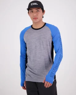 Temple Merino Long Sleeve - Blue Gravel