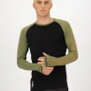 Temple Merino Long Sleeve - Fern / Black