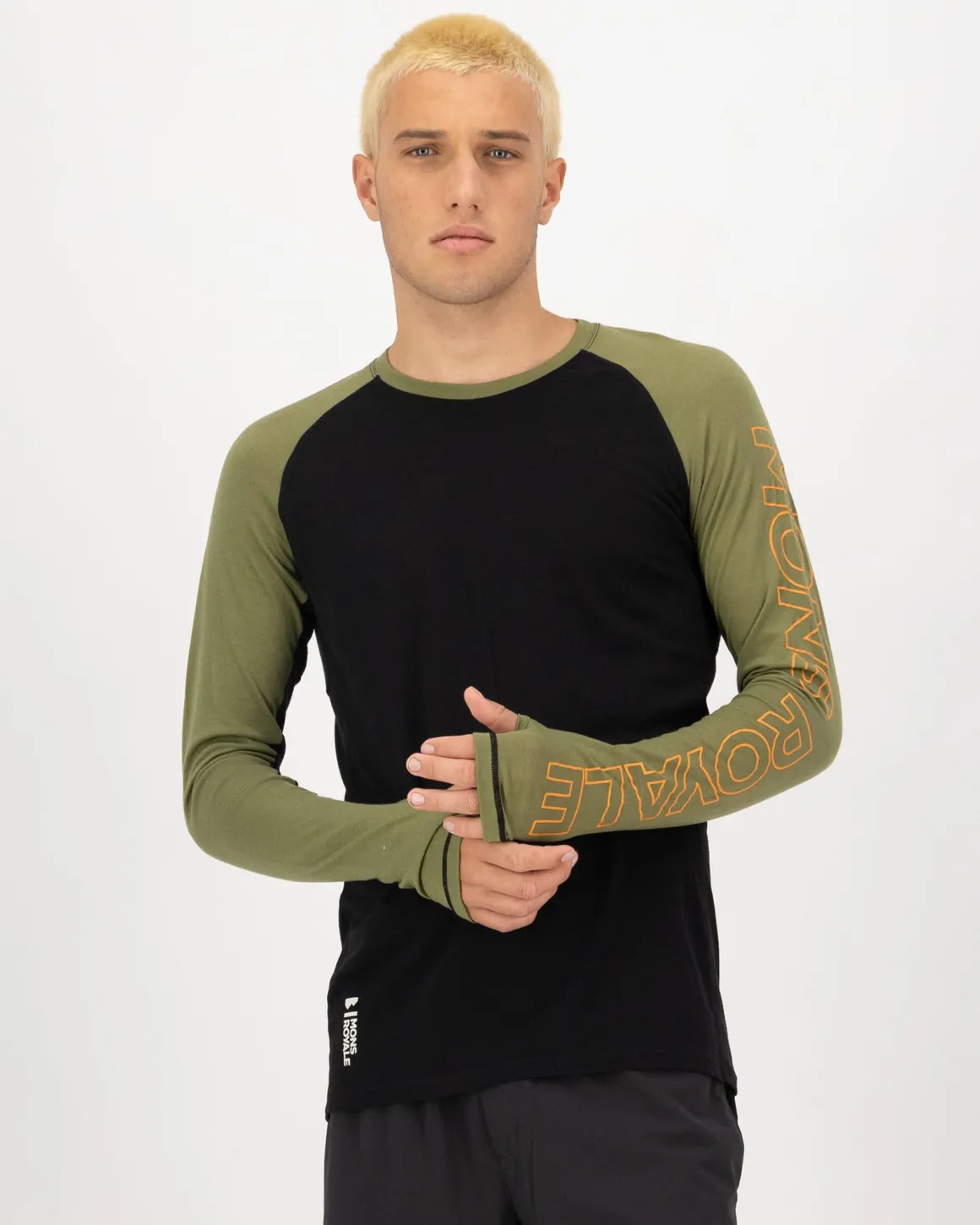 Temple Merino Long Sleeve - Fern / Black