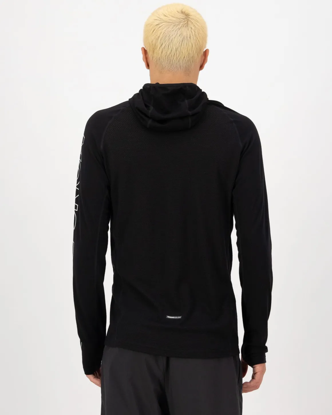 Temple Merino Long Sleeve Hood - Black