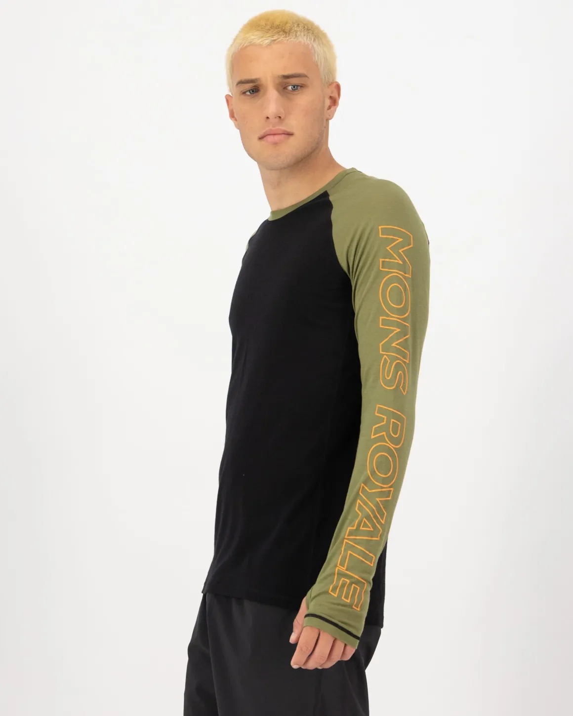 Temple Merino Long Sleeve - Fern / Black