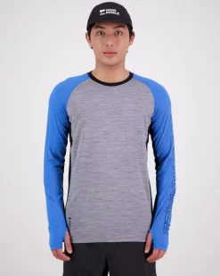 Temple Merino Long Sleeve - Blue Gravel