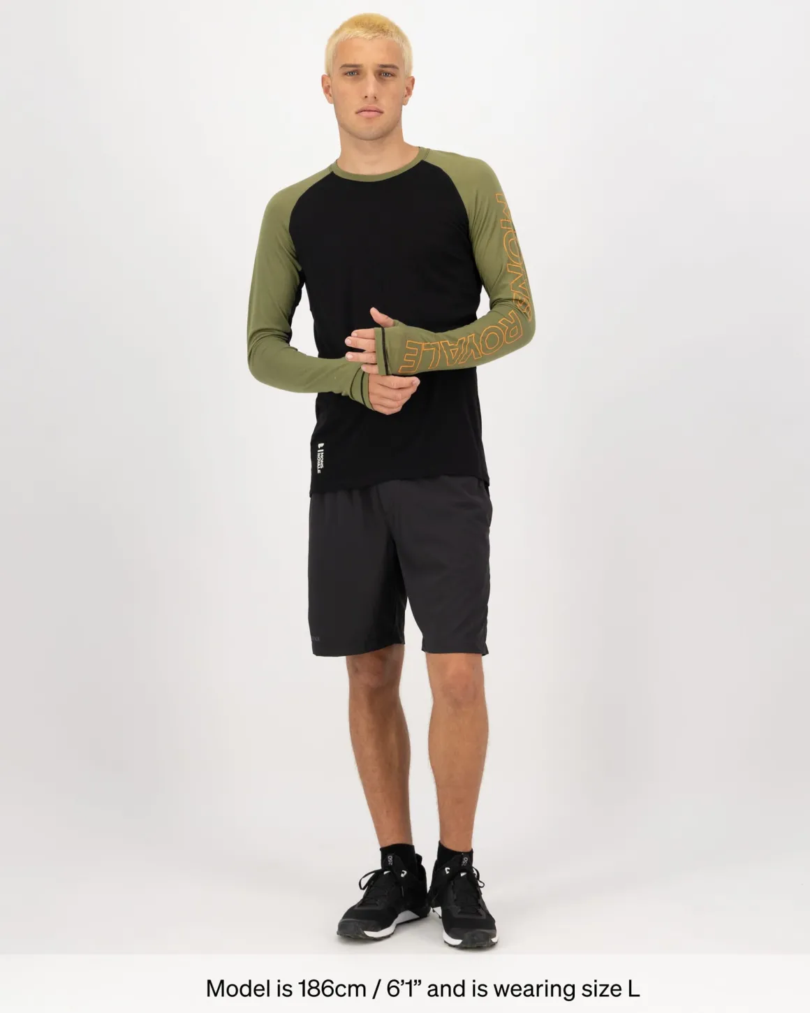 Temple Merino Long Sleeve - Fern / Black
