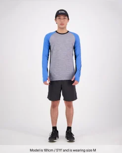 Temple Merino Long Sleeve - Blue Gravel
