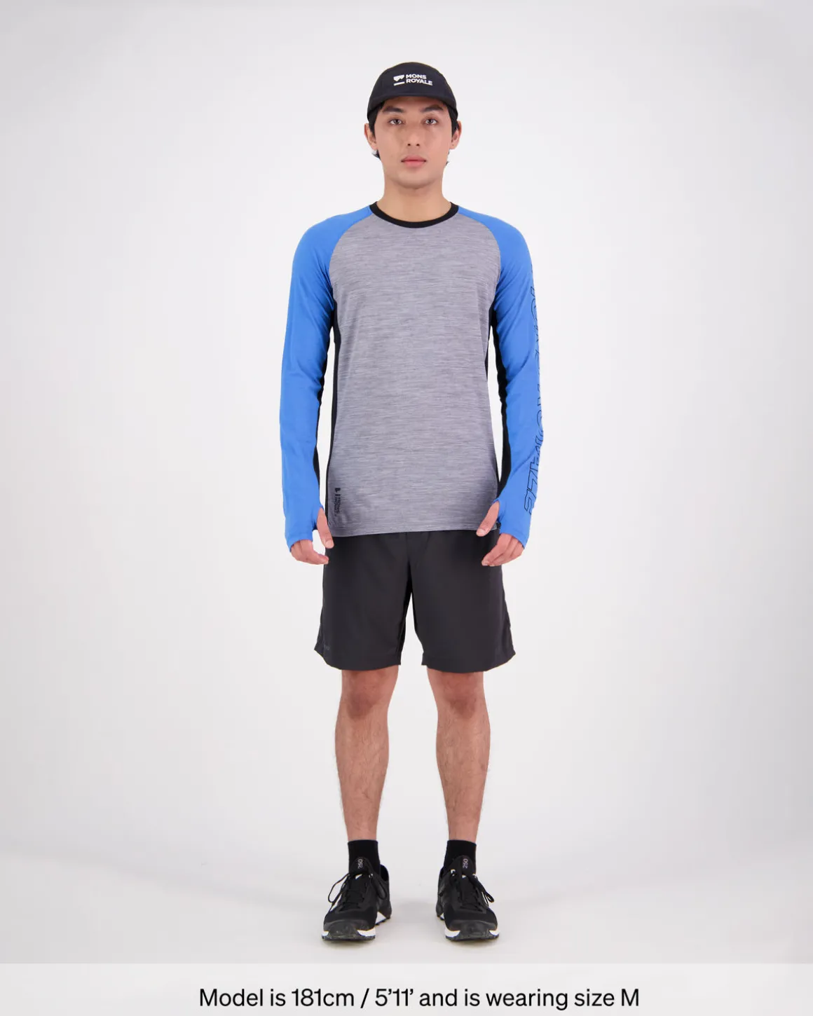 Temple Merino Long Sleeve - Blue Gravel