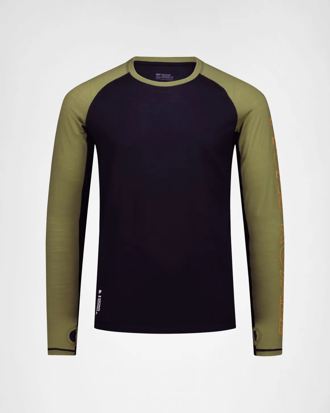 Temple Merino Long Sleeve - Fern / Black