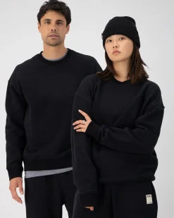 Verdant Merino Organic Cotton Crew - Black